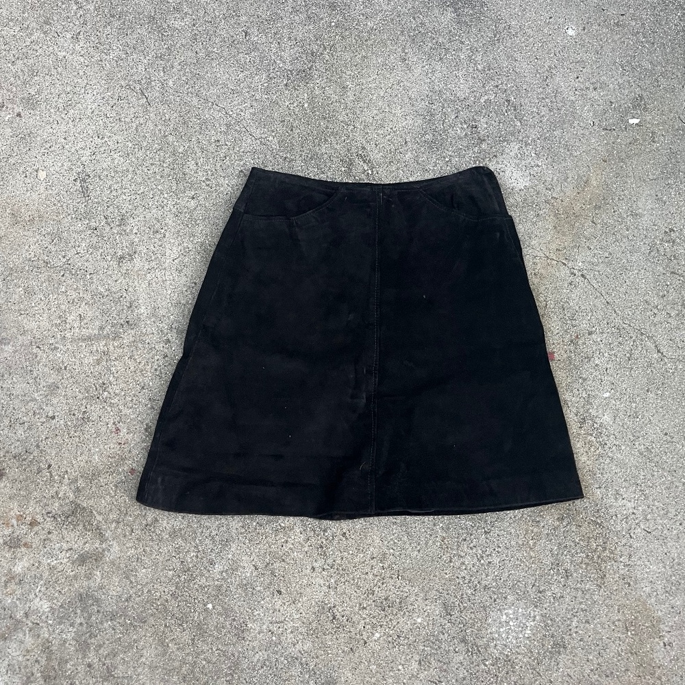 90s 70s suede miniskirt real leather vtg 25 26 vintage 2 xs s extra small 23 24